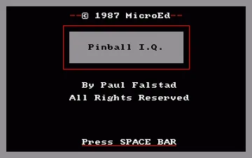 Pinball I.Q. screen shot title